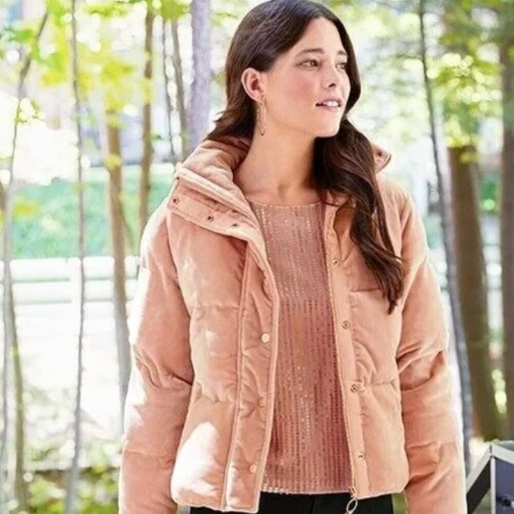 Good Hart Matilda Jane blush Pink Women's puffer jacket size medium EUC